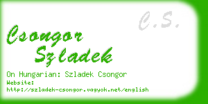 csongor szladek business card